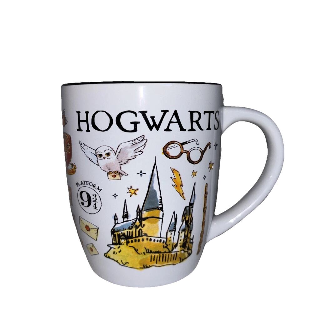 Harry Potter Hogwarts Extra Large Coffee Mug 25oz Sorcerer Hedwig School NEW